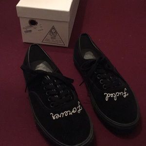 Unif fucked forever black suede shoe men 9/wm 10.5